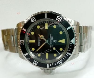 Replica Rolex Vintage Submariner Stainless Steel Black Dial Men's Size Watch 